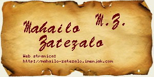 Mahailo Zatezalo vizit kartica